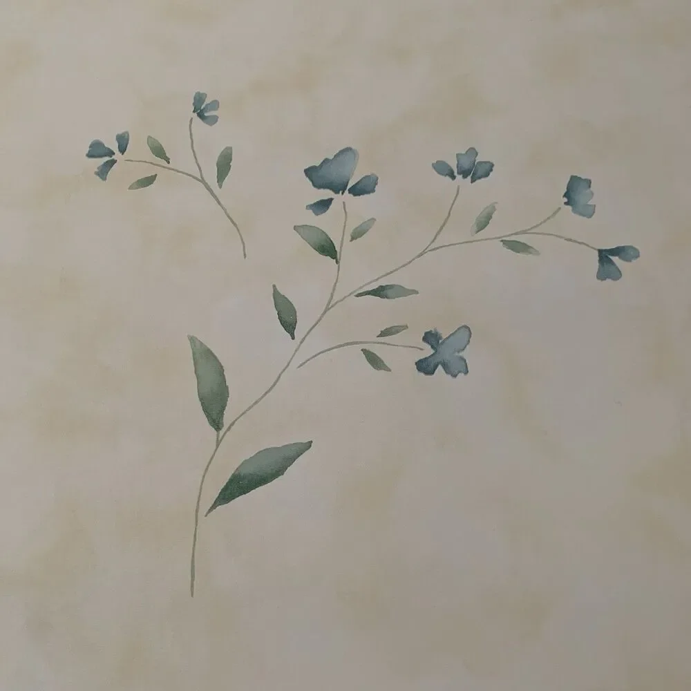 Waverly Vintage Floral Early 2000s Botanical Wallpaper 20.5 x 11 yds.